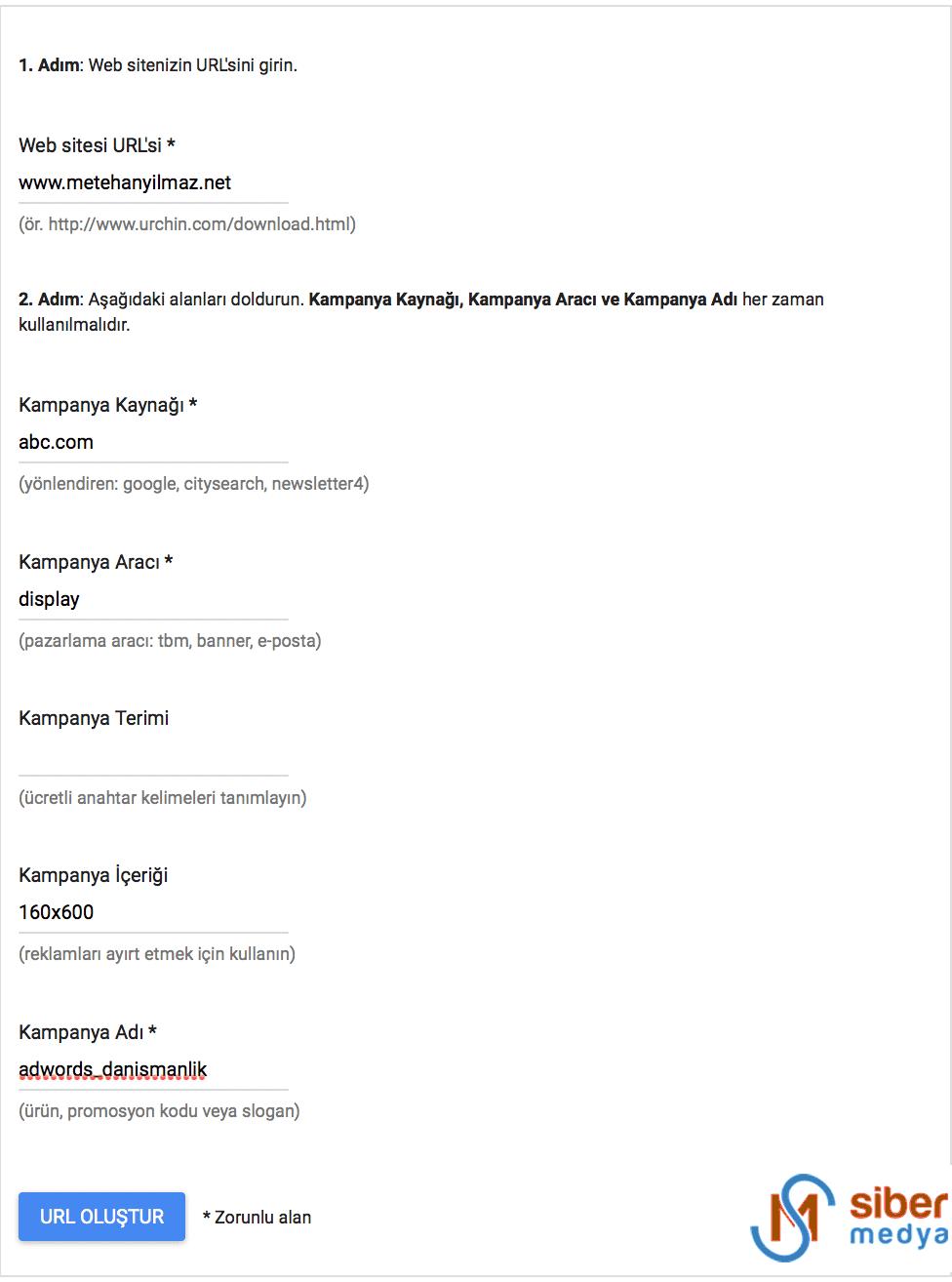 URL İzleme & URL Oluşturma Aracı » MedyaSiber Mayıs 2025 urlolusturucu